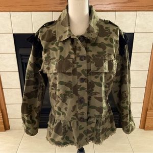 CoffeeShop New York Camo Embroidered Jacket, Women’s Sz M